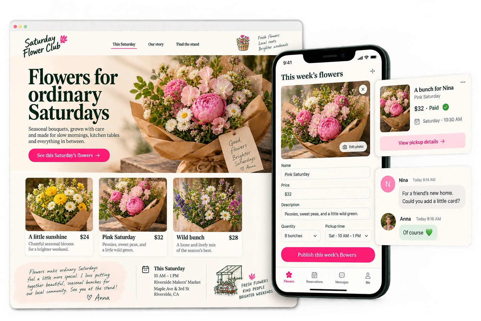 Small Business & Entrepreneurship app interface concept