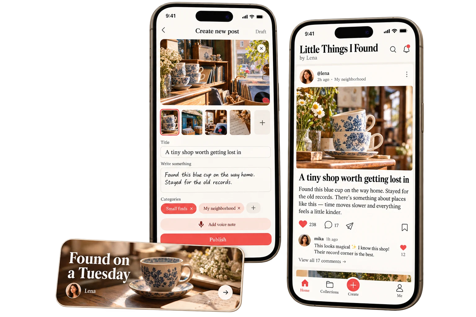 Content & Publishing app interface concept