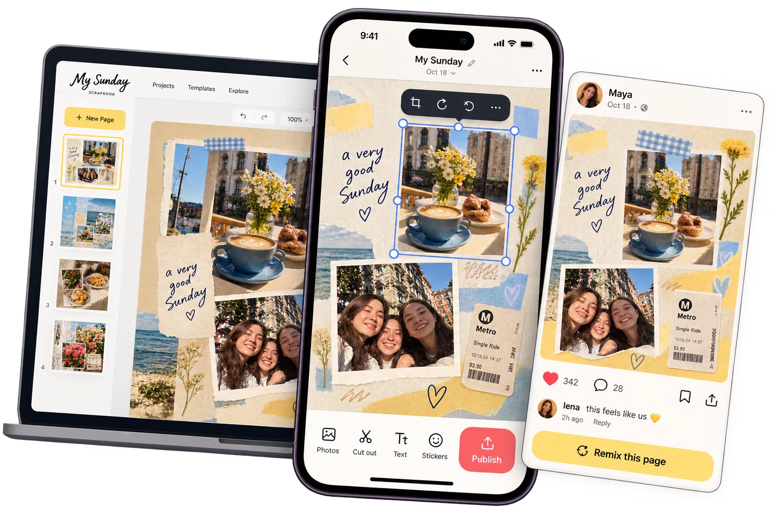 Visual Creation app interface concept