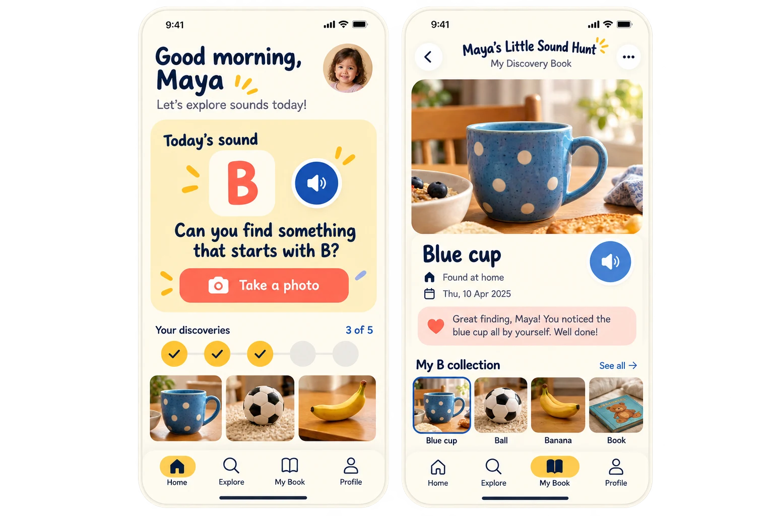 Early Learning app interface concept