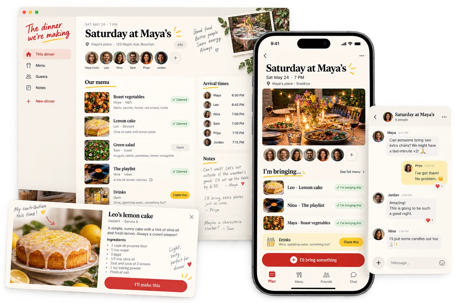 Event Planning & Management app interface concept