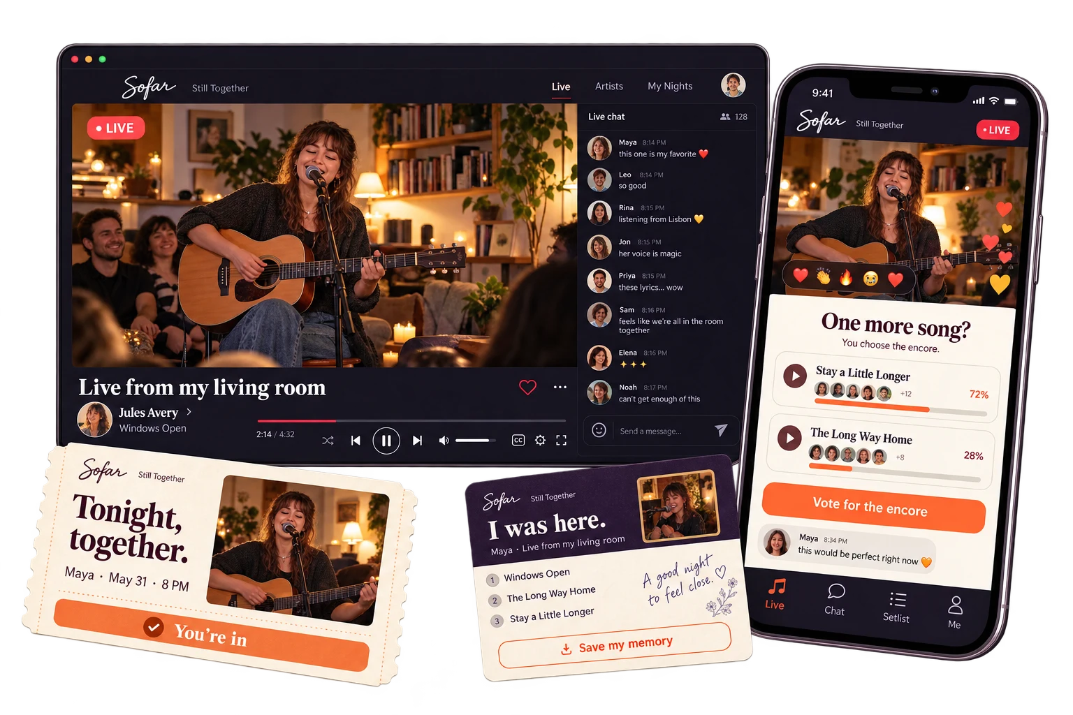 Virtual & Mobile Events app interface concept