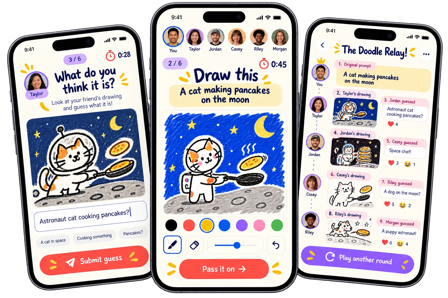 Casual & Social Games app interface concept