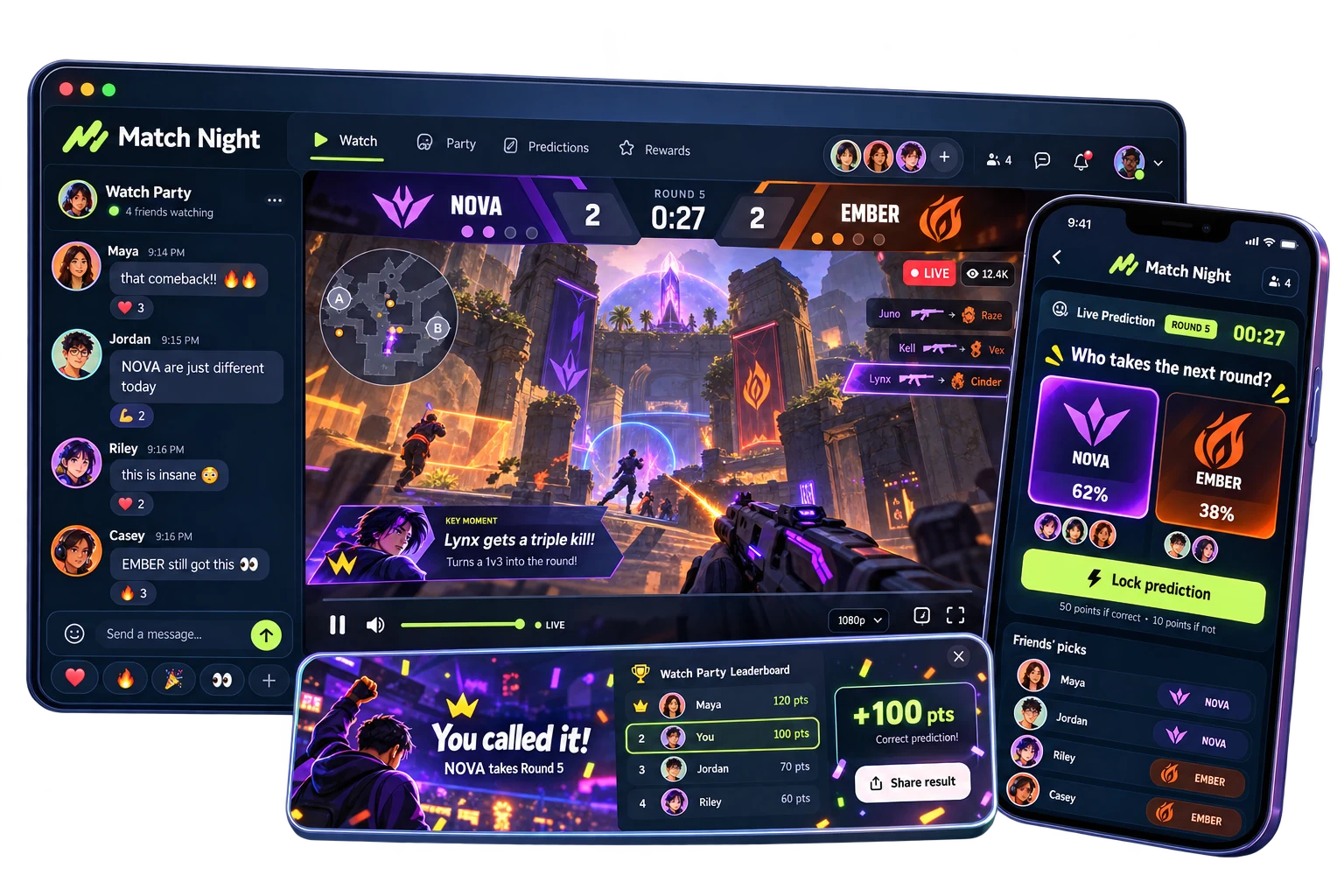 Esports & Fan Experiences app interface concept