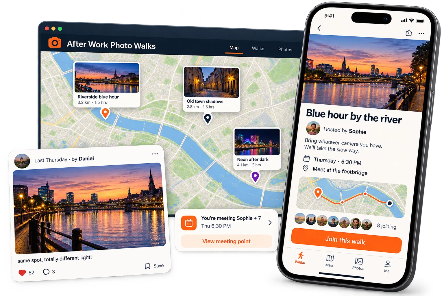 Local & Interest Groups app interface concept