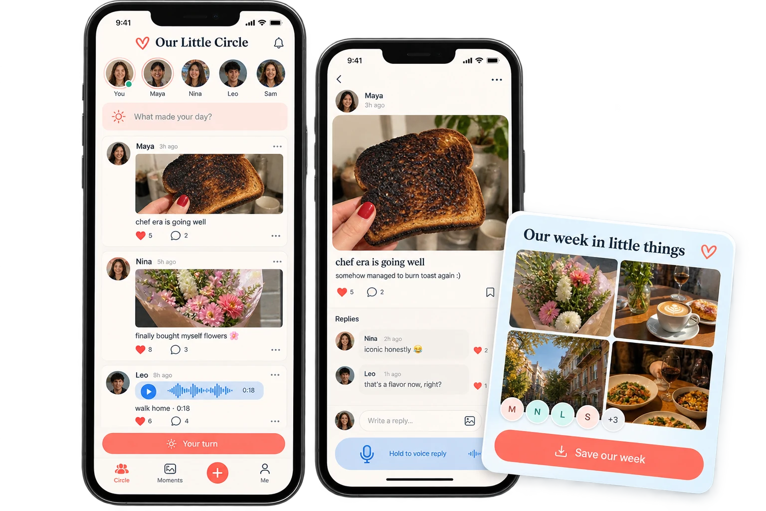 Social Connection app interface concept
